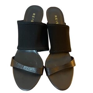 Reiss Black Heeled Sandals